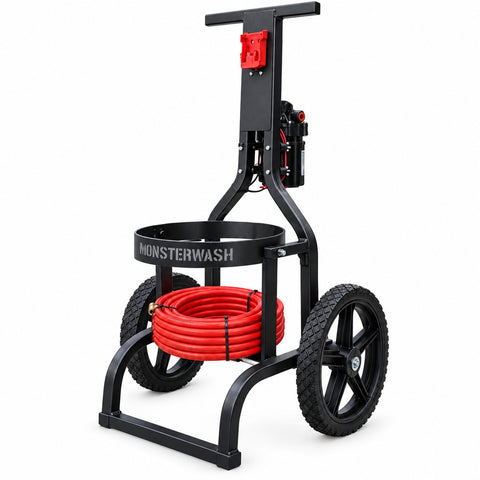 MonsterWash Sealer Pail Sprayer Cart - main product photo on white background